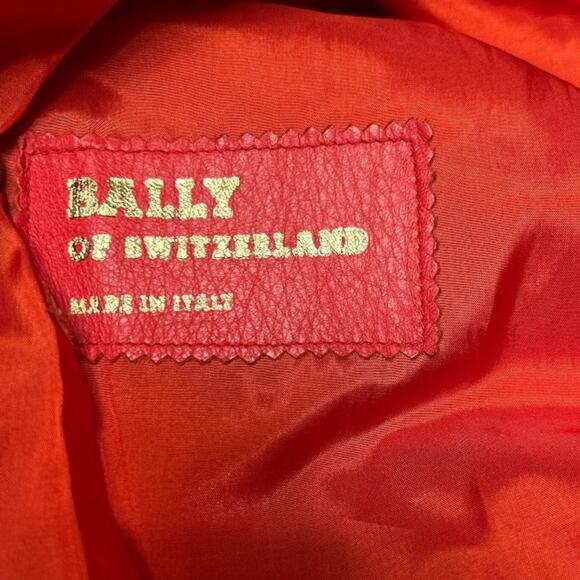 Perfect Vintage Bally of Switzerland Red Supple Leather Bomber jacket Women’s 6 - Picture 7 of 16
